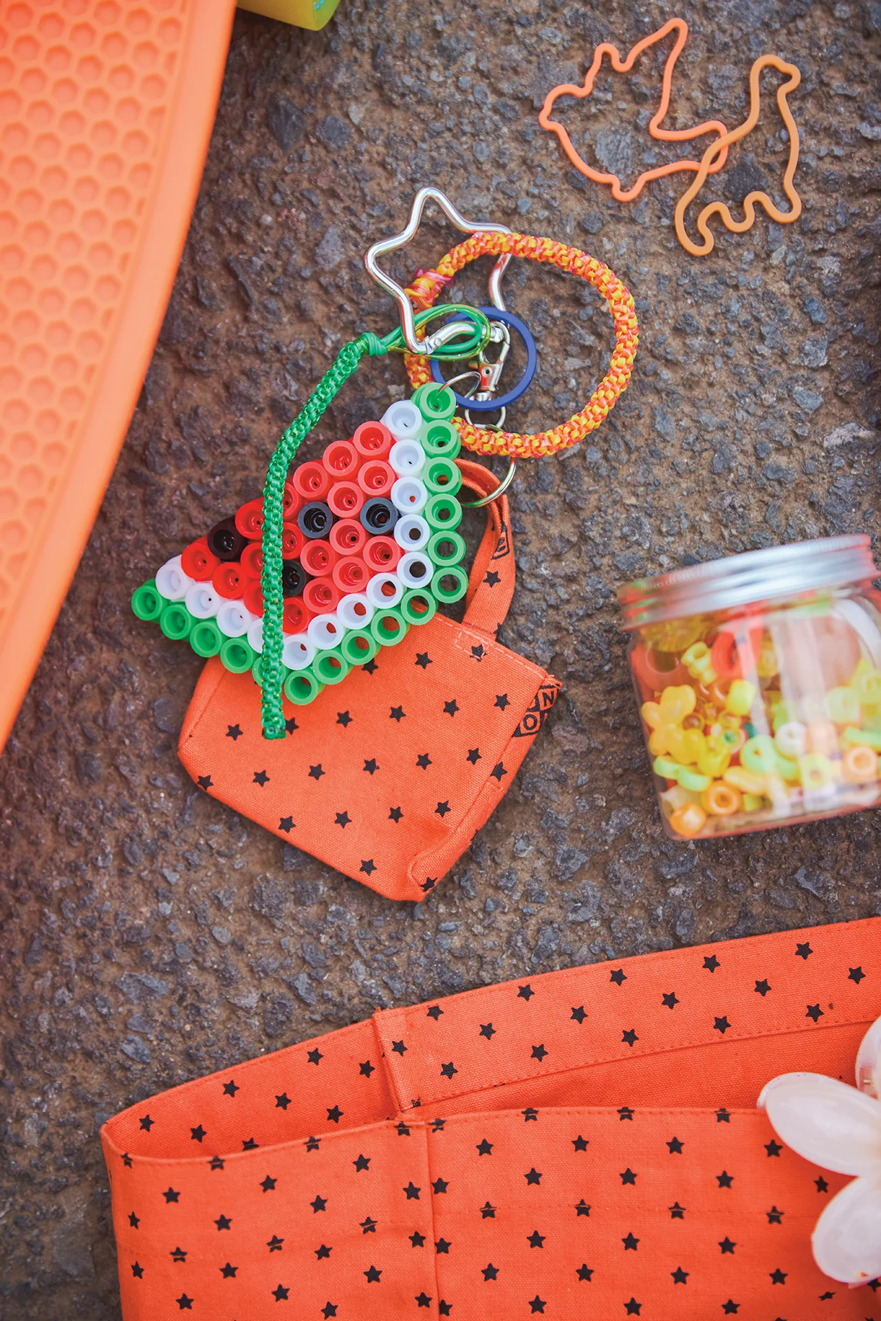 Porte-clés - Cabas Orange Vif - Image 4