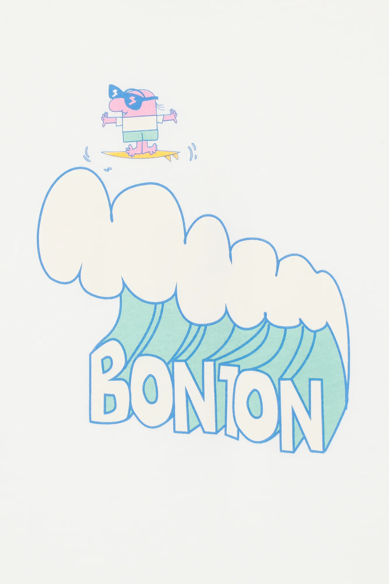 T-Shirt - Livo Wave Ecru Bonton - Image 3