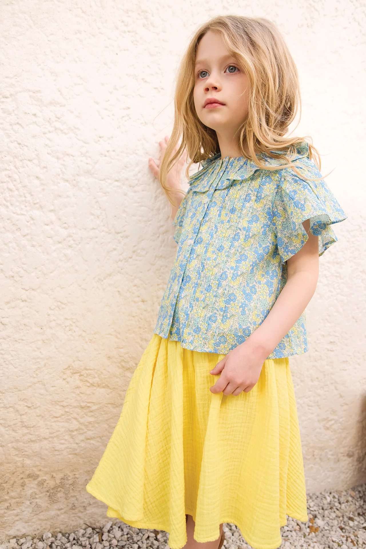 Blouse - Nancy Fleurs Vintage Bleu - Image 6