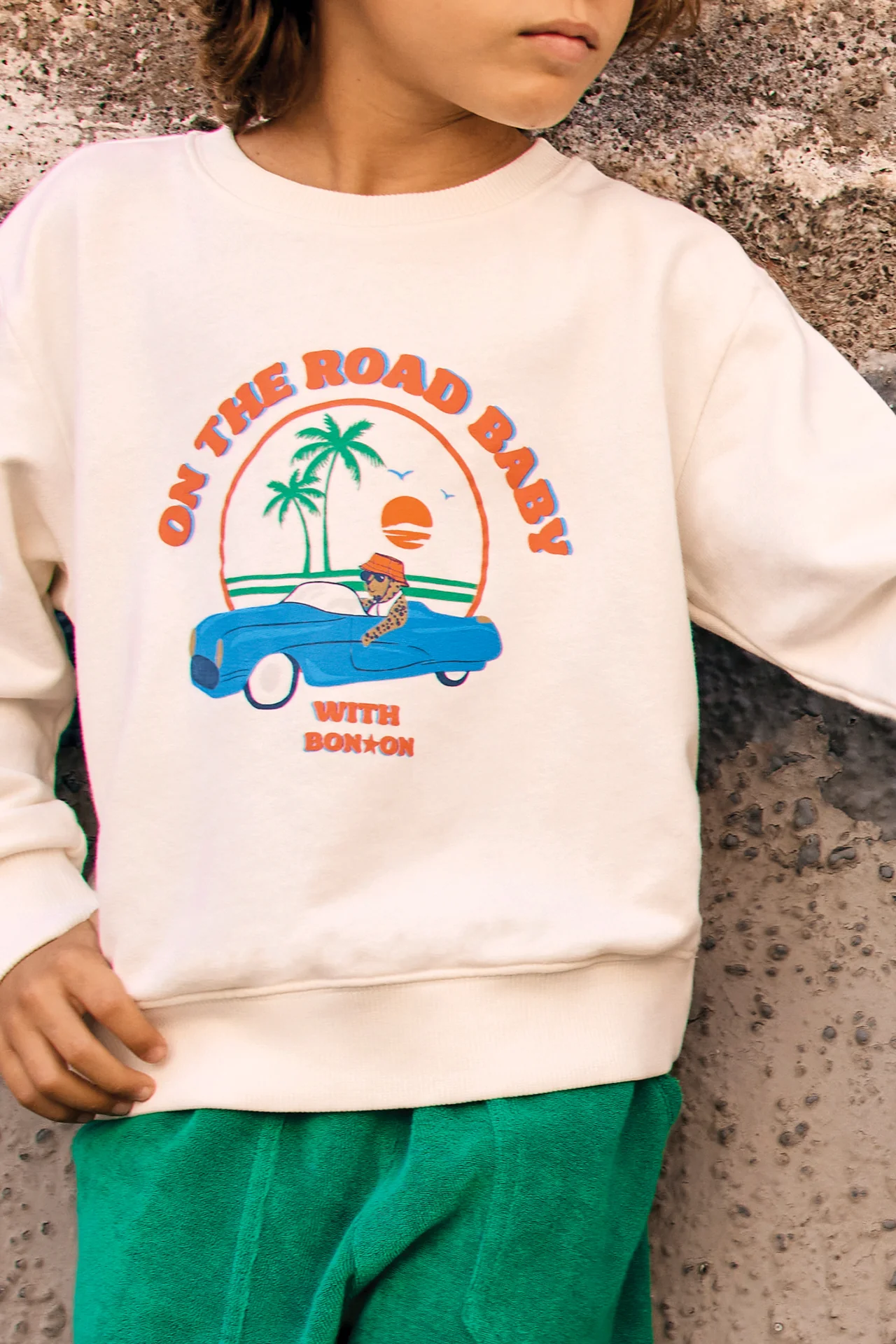 Sweat - Smile Ontheroad Ecru Bonton - Image 3