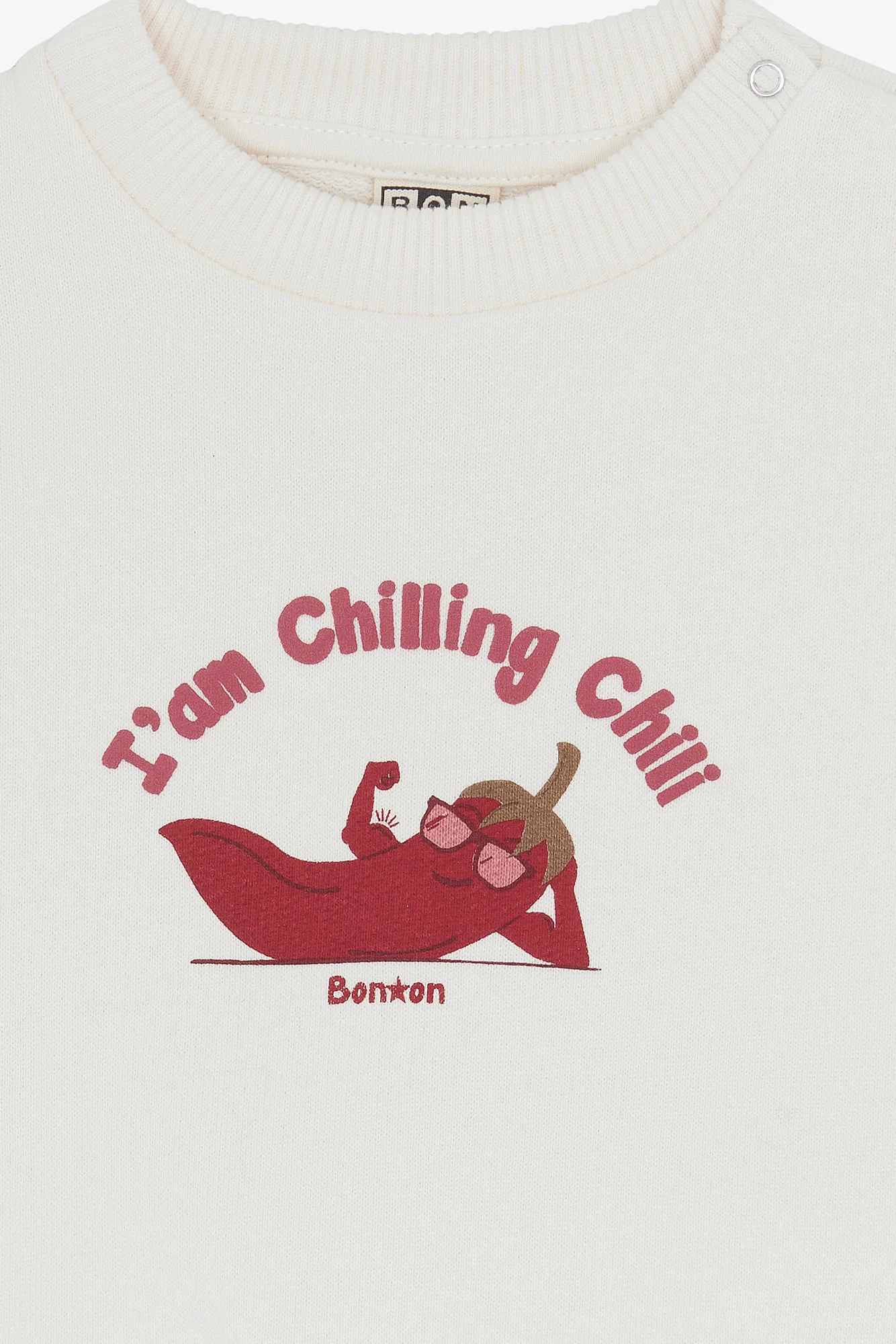 Sweat - Lame Chilling Ecru Bonton - Image 2