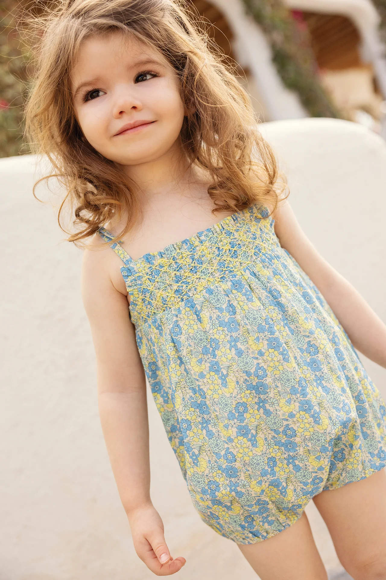 Combinaison - Calina Fleur Vintage Bleu