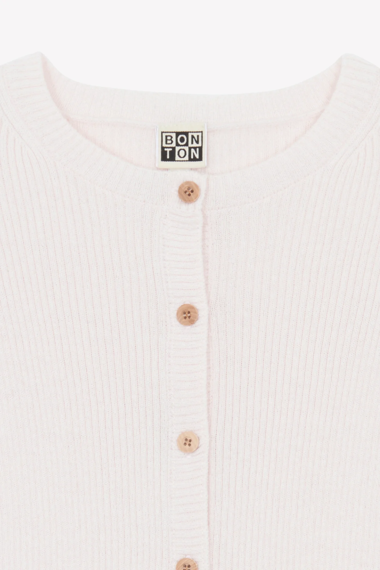 Cardigan - Lotta rose parfait en tricot côtelé - Image 4