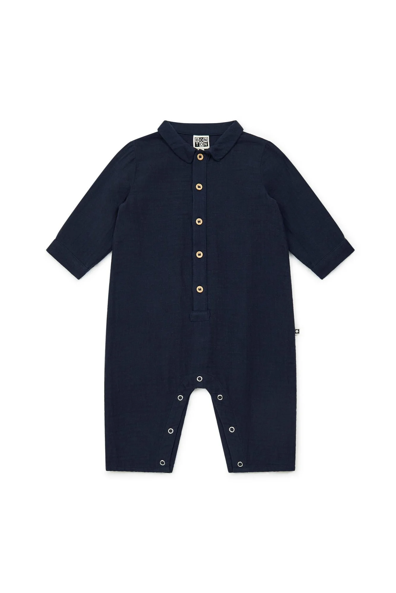 Combinaison - Baobab bleu Bébé gaze de coton biologique certifié GOTS