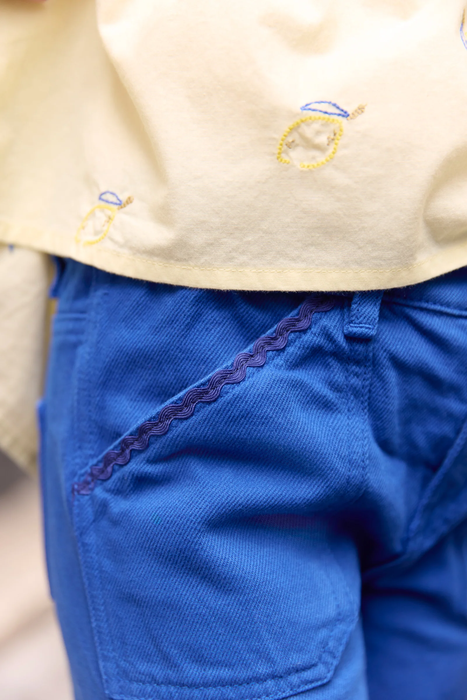 Pantalon - Lino bleu fou - Image 3