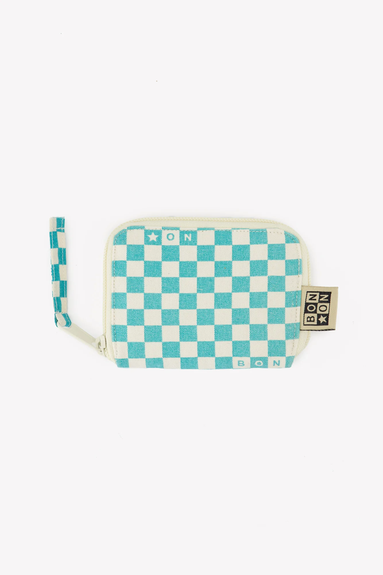 Porte-monnaie - Damier bleu vintage