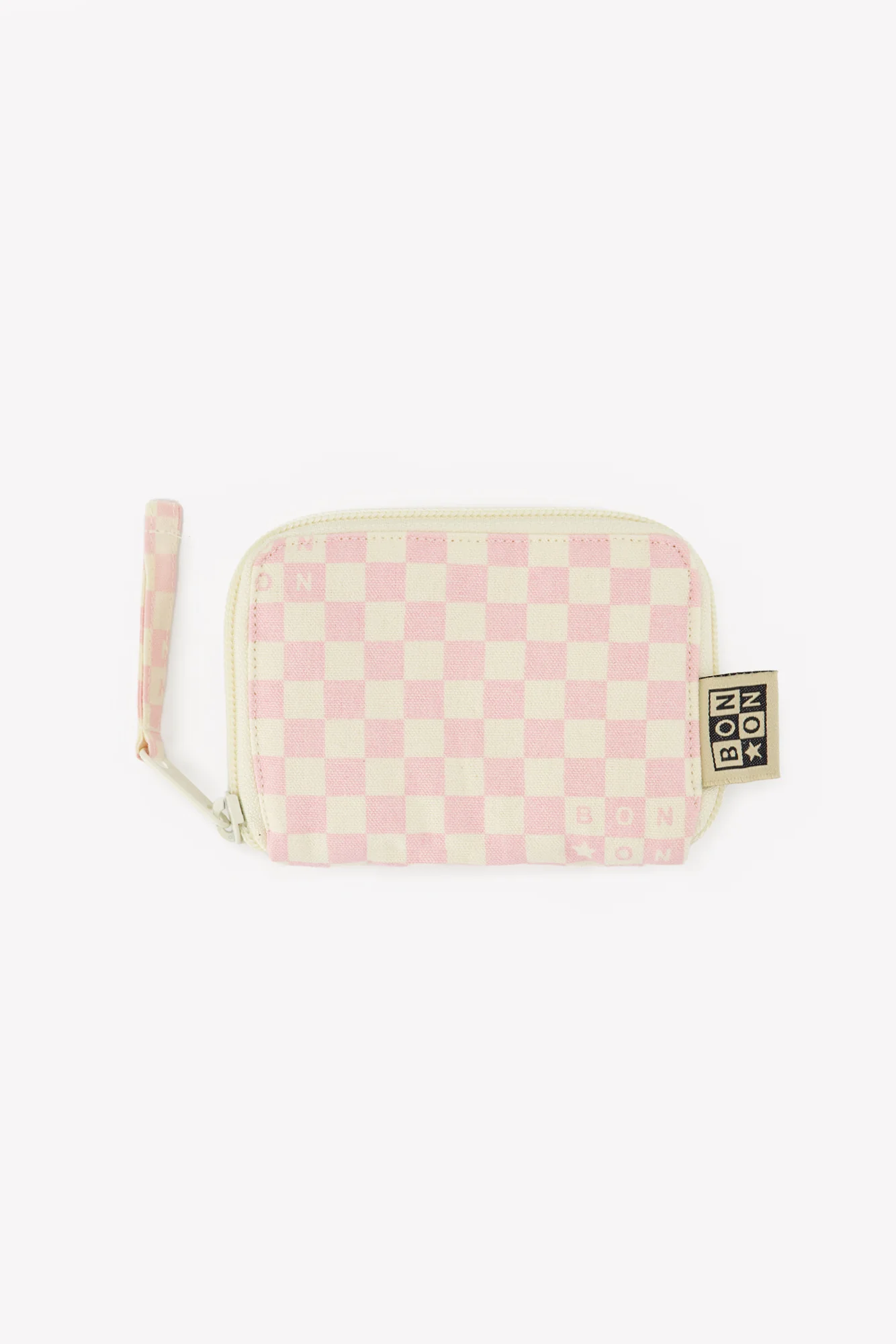 Porte-monnaie - Damier rose clair