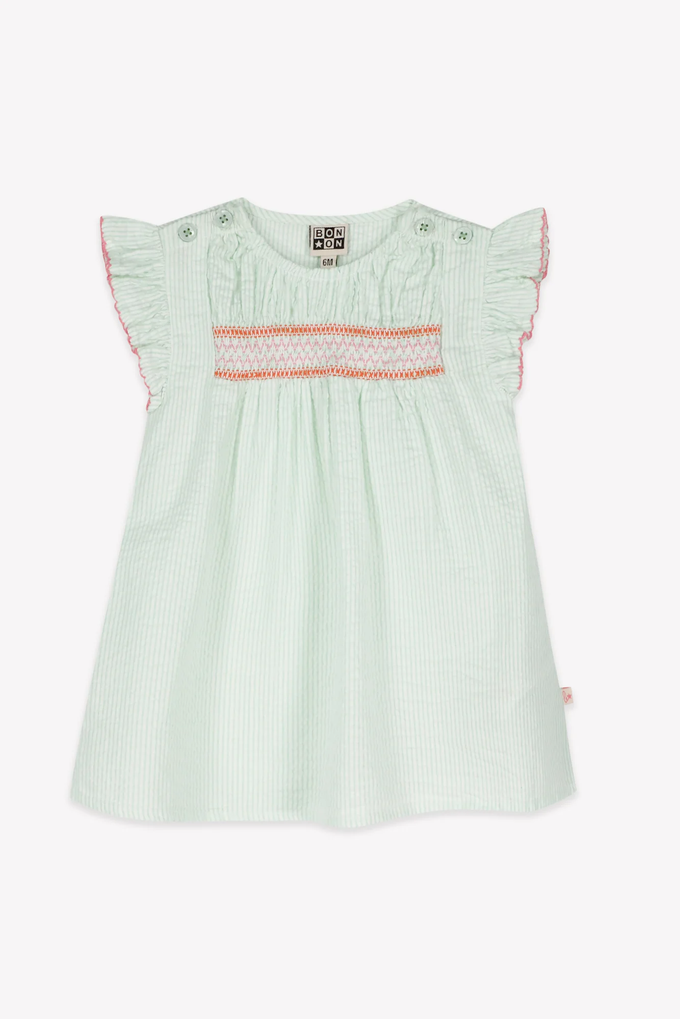 Robe - Louison rayures menthe à l'eau - Image 6
