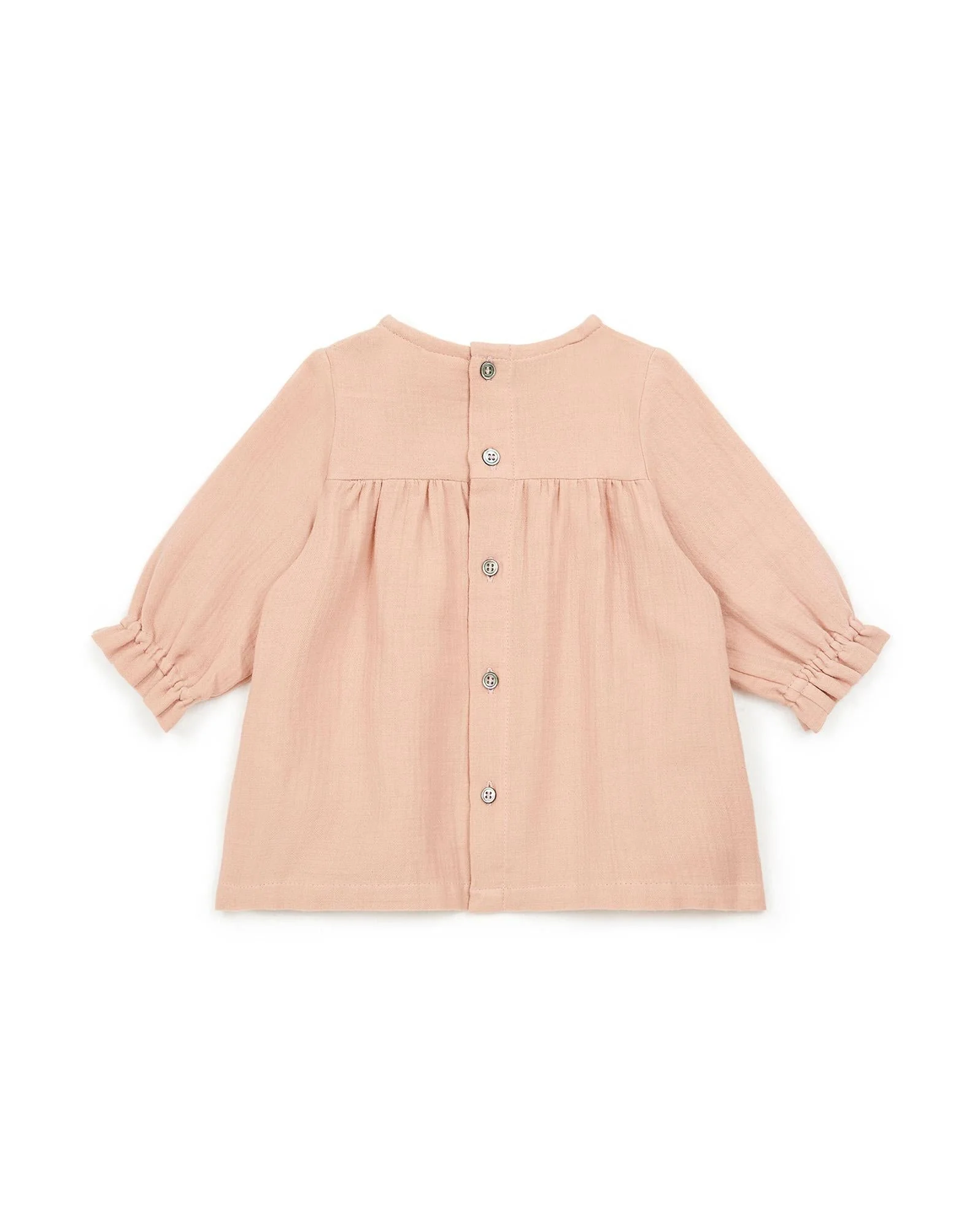 Robe - Pampille rose Bébé en gaze de coton - Image 2