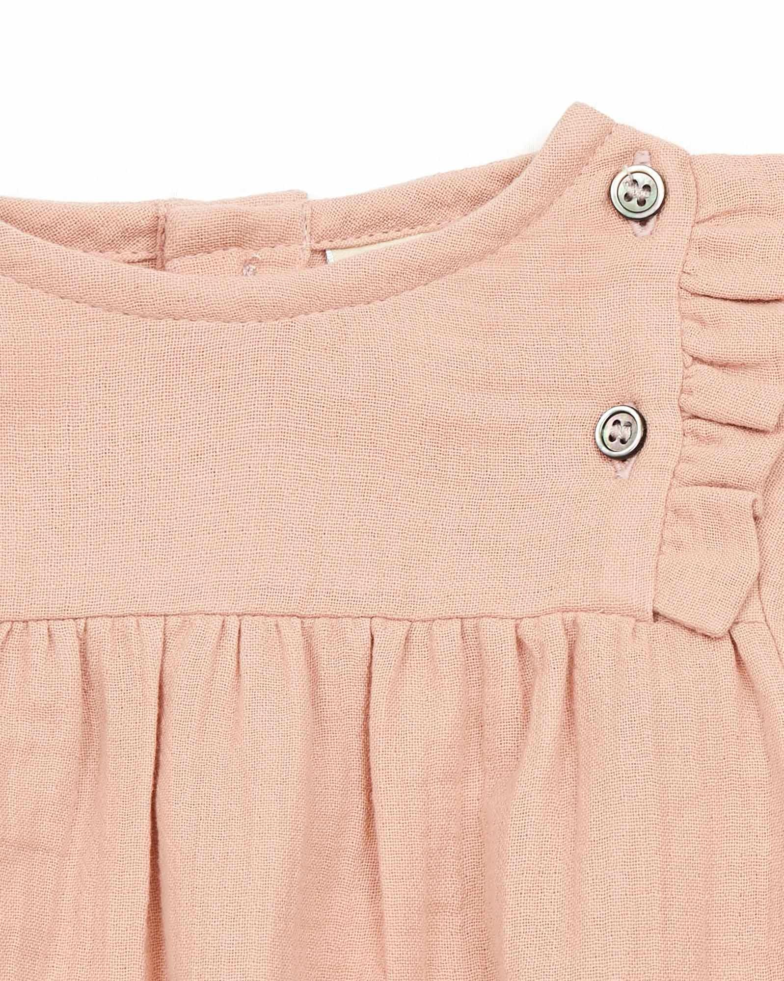 Robe - Pampille rose Bébé en gaze de coton - Image 3