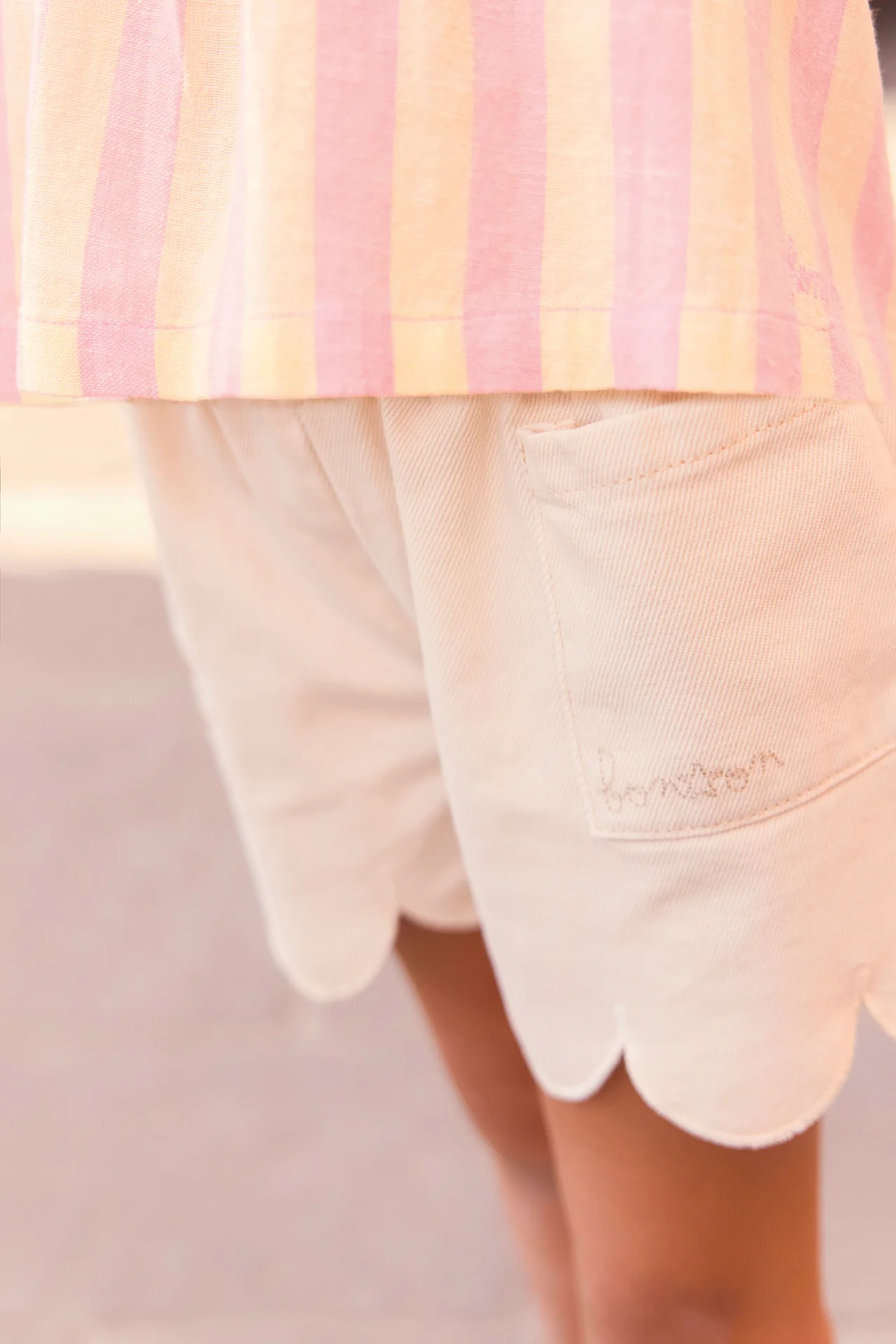 Short - Lassi écru bonton - Image 2