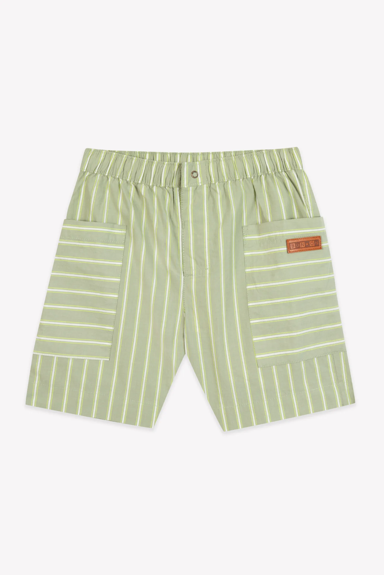 Short - Laught rayures kaki kayak