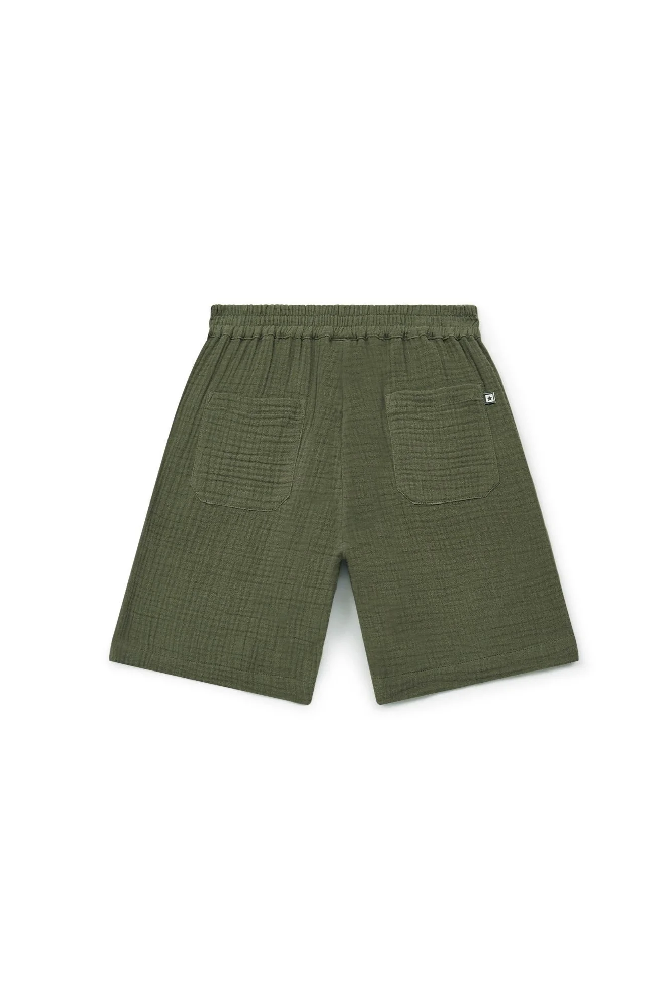 Short - Rambo vert en double gaze de coton bio certifié GOTS - Image 2
