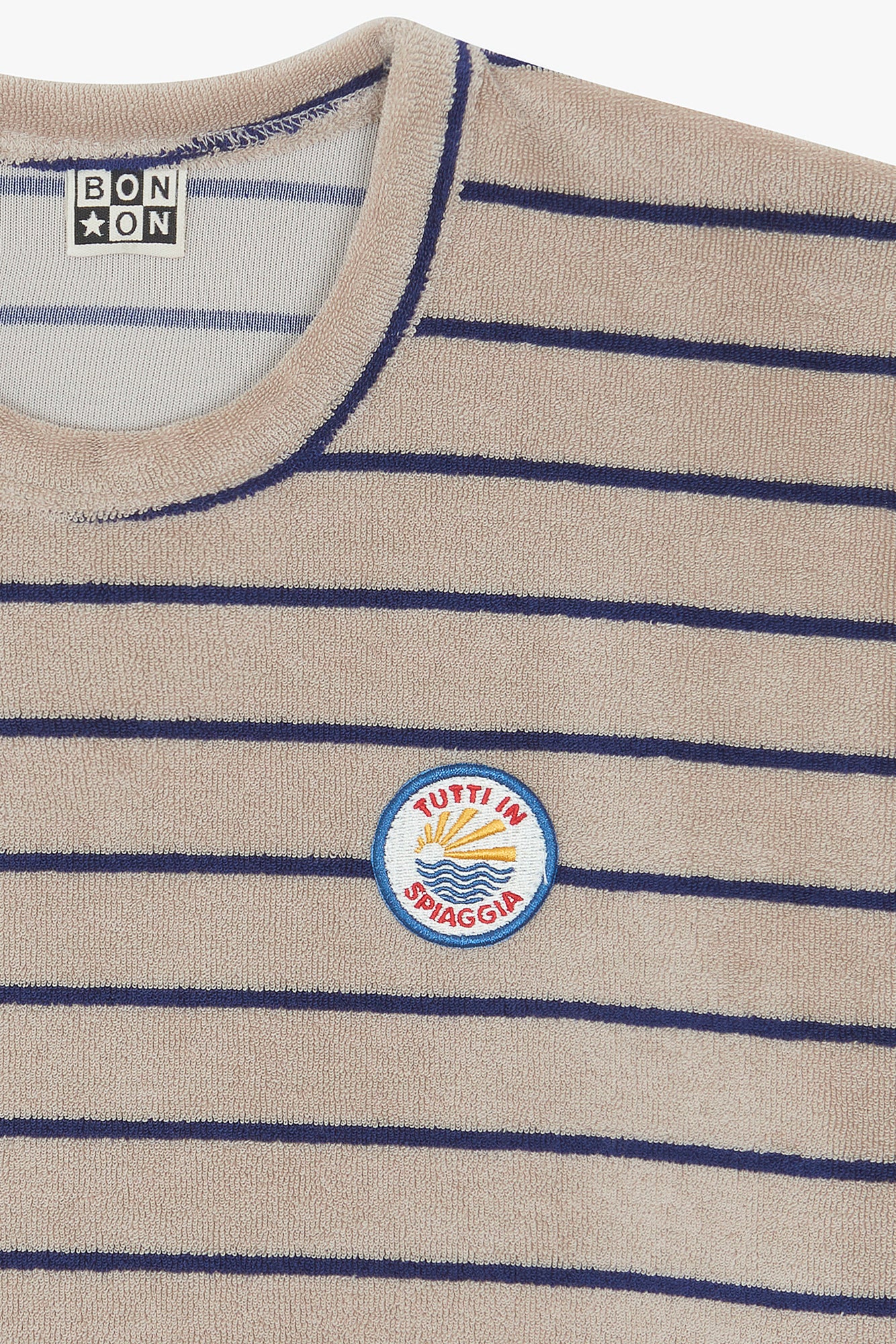 T-shirt - Livo bleu nuit rayé - Image 7