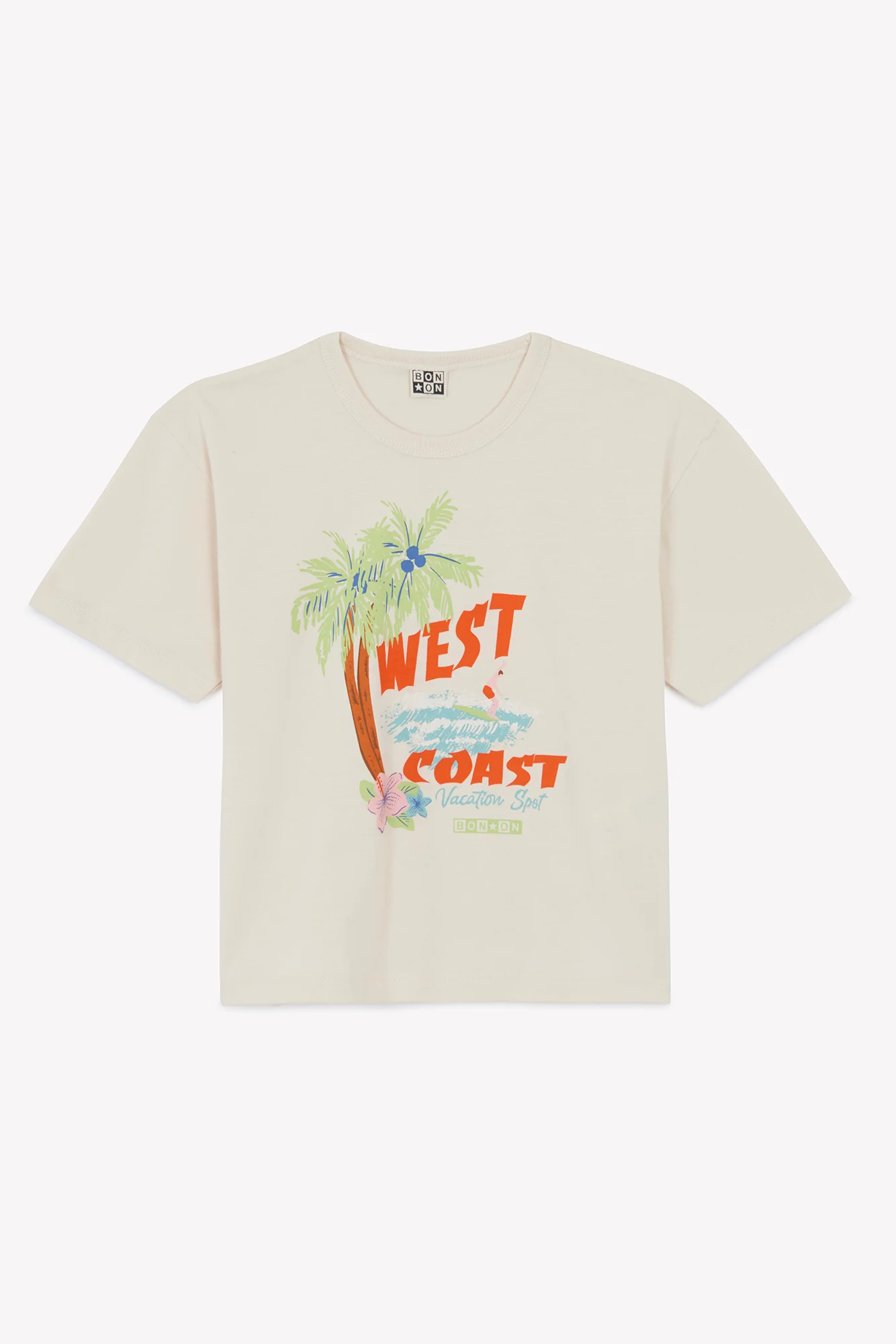 T-shirt - Livo panacotta imprimé "West Coast" - Image 3