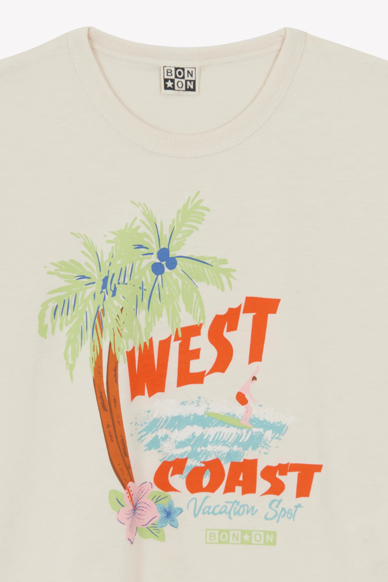 T-shirt - Livo panacotta imprimé "West Coast" - Image 4