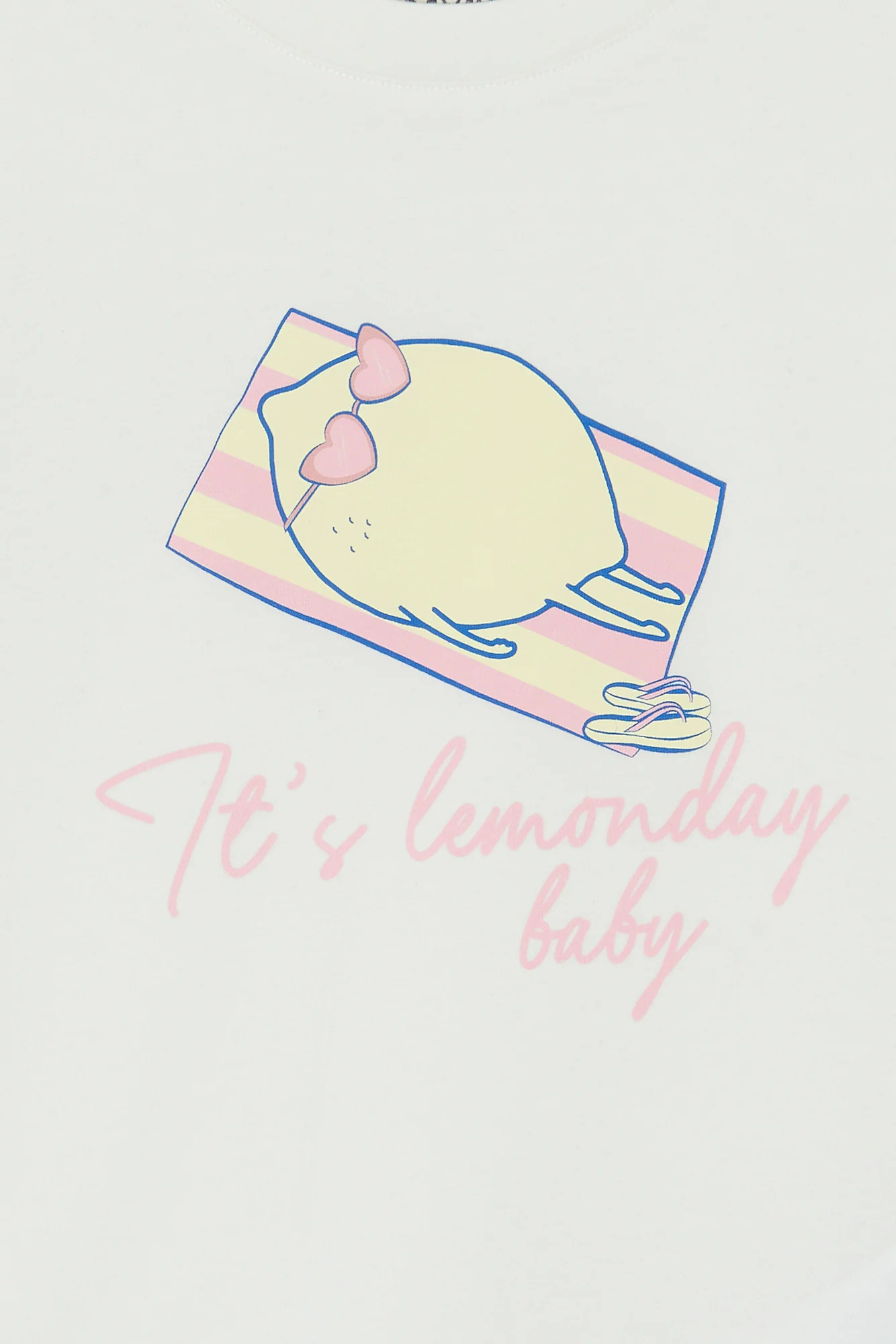 T-shirt - Tubo écru bonton illustration "Lemonday" - Image 5