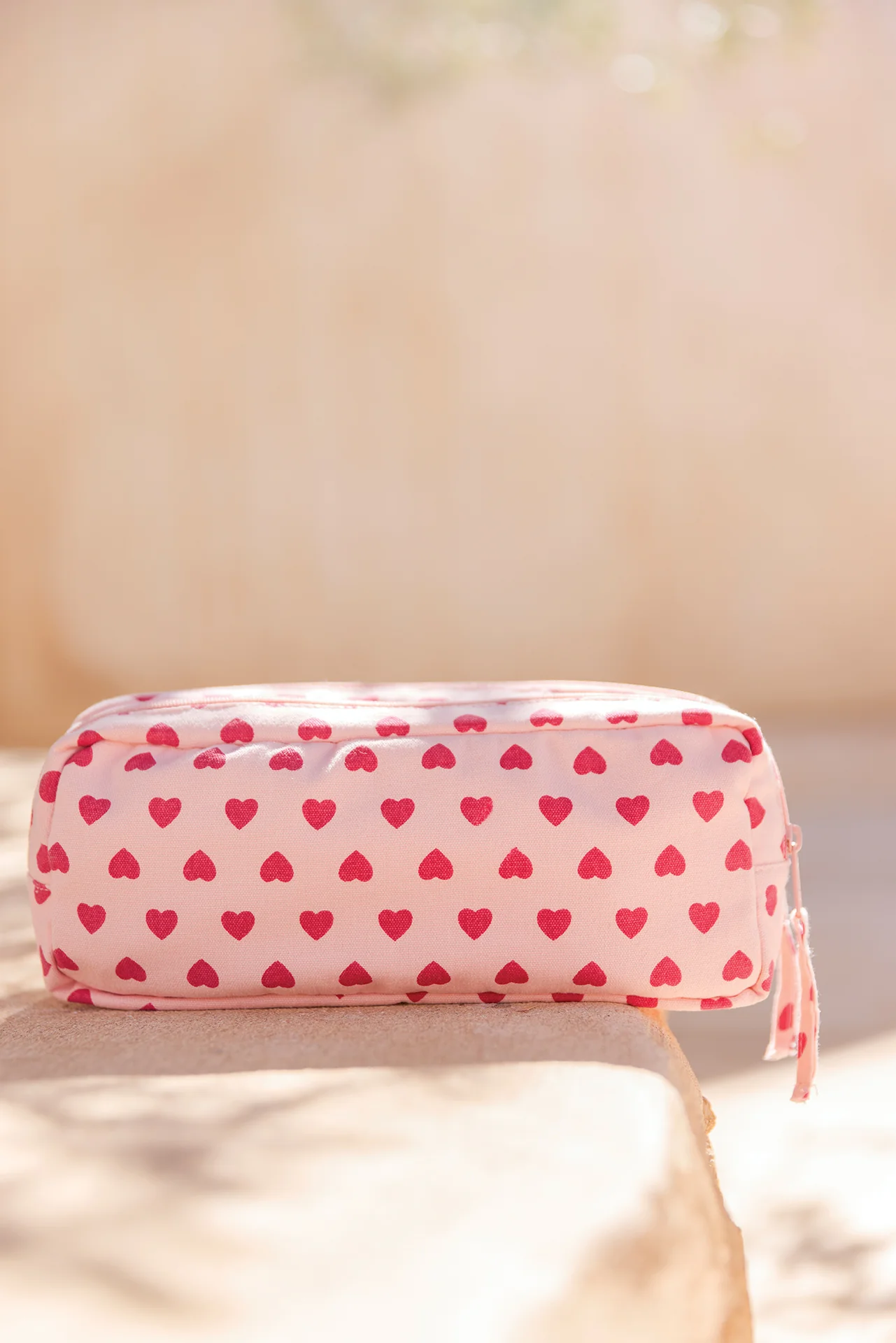 Trousse - Cœurs rose foncé